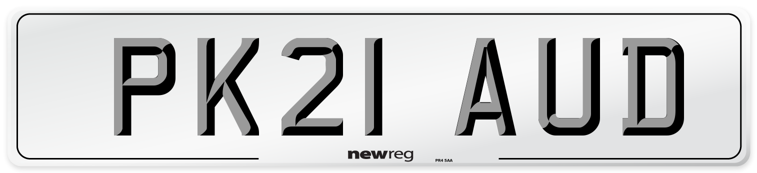 PK21 AUD Number Plate from New Reg
